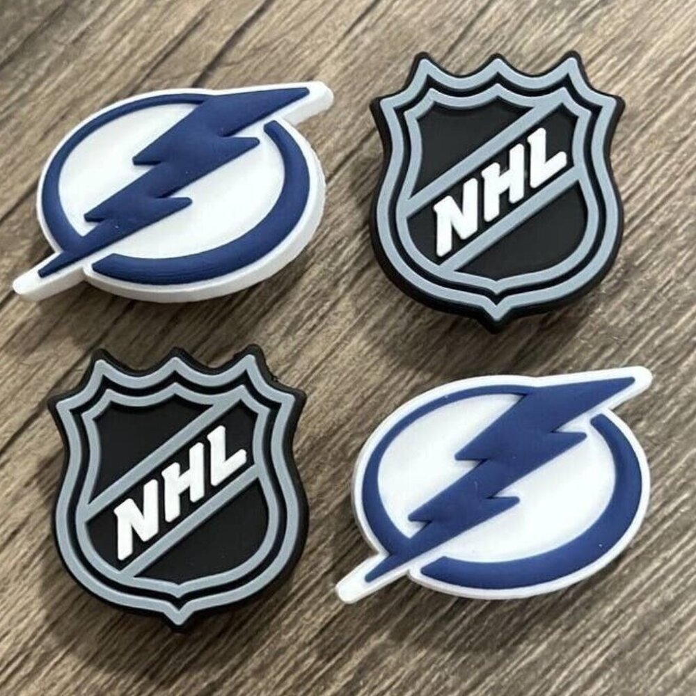 TAMPA BAY LIGHTNING SET OF 4 SHOE CHARMS FOR CROCS